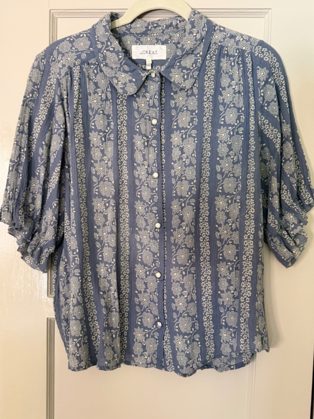 The GREAT Short Sleeve 100% Cotton Snap Button Shirt, Blouse, Top Size 3